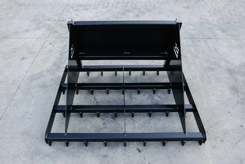 Express Steel 4' Mini Bobcat Landscape Rake | Width 48" | 8-12 Gpm | For Mini Skid Steers 1
