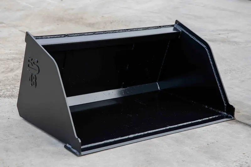 Express Steel 4' Mini Bobcat Snow/Mulch Bucket | Width 48" | 8-15 Gpm | For Mini Skid Steers 1