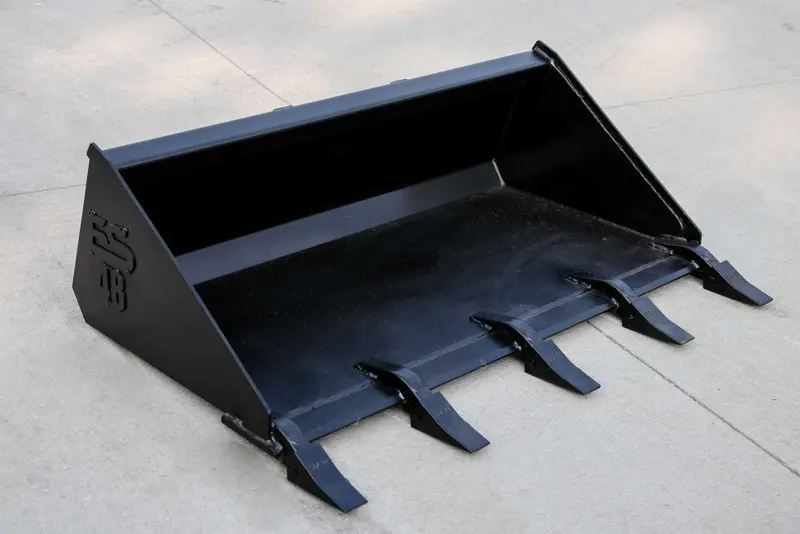 Express Steel 4' Mini Bobcat Tooth Bucket | Width 48" | 10-17 Gpm | For Mini Skid Steers 1
