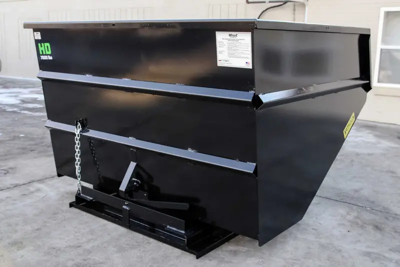 Express Steel 4 Yard Wright Heavy Duty Self-Dumping Hopper | Width 79.75" | 15–25 Gpm | For Forklifts & Skid Steers 2
