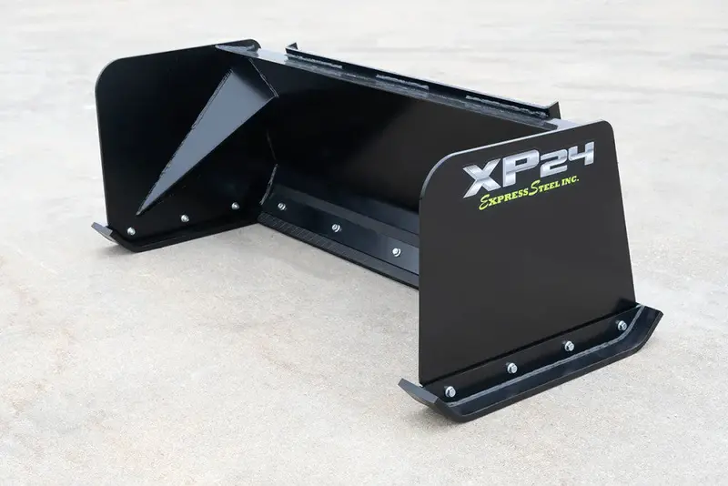 Express Steel 5' Snow Pusher | Model Xp24 | Width 60" | 20-35 Gpm | 20+ Hp | For Mini Skid Steers, Tractors & Loaders 1