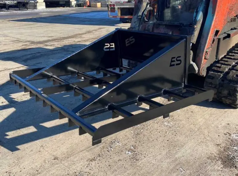 Express Steel 6' Landscape Rake | Width 72" | 15-25 Gpm | For Skid Steers 1