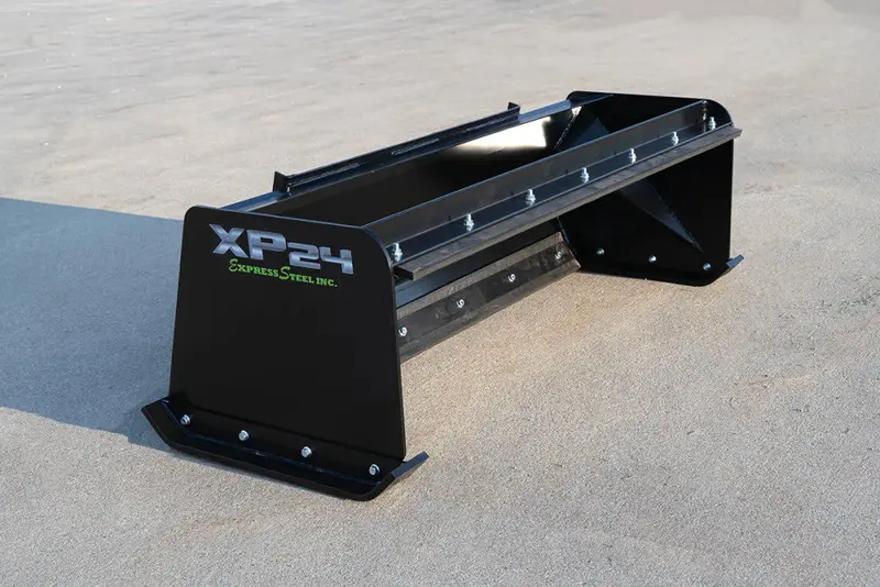 Express Steel 6' Pullback Snow Pusher | Model Xp24 | Width 72" | 25+ Hp | 25 Gpm | For Tractors, Mini & Full-Size Skid Steers, Loaders 1