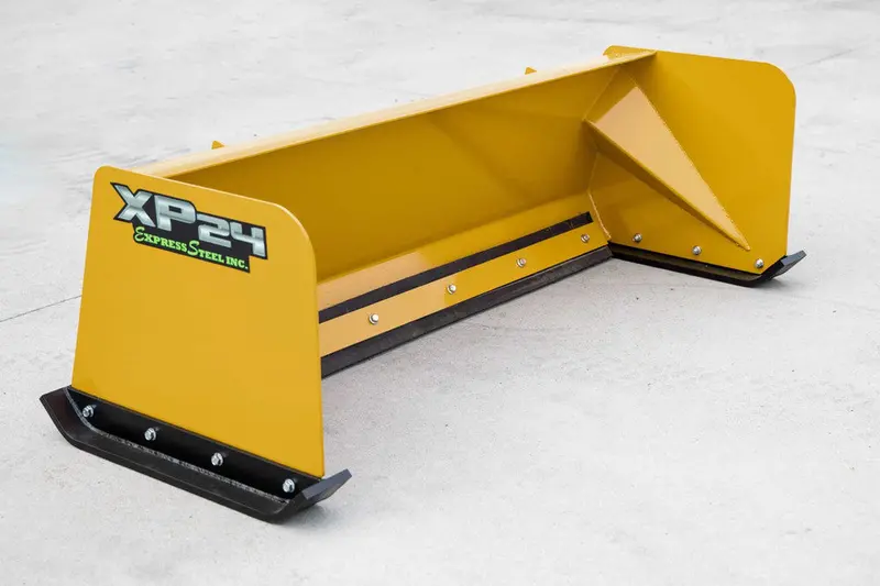 Express Steel 6′ Snow Pusher | Model Xp24 | Width 72" | 20–35 Gpm | 25+ Hp | For Mini & Full Size Skid Steers, Tractors & Loaders 1