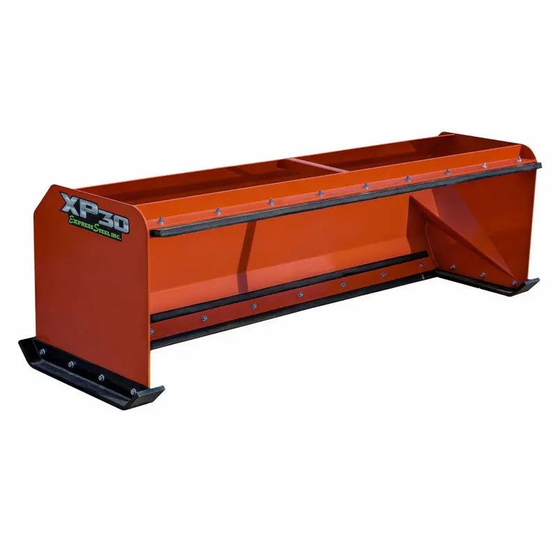 Express Steel 8′ Snow Pusher | Model Xp30 Pullback | Width 101" | 15+ Gpm | 40+ Hp | For Skid Steers & Tractors 12