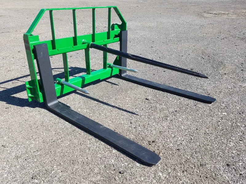 Express Steel John Deere - Hay Bale Spear & Pallet Forks | Widths 36", 42" & 48" | 10-25 Gpm | For Loaders 1