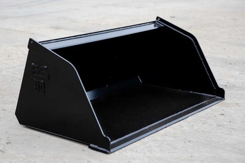 Express Steel Mini Bobcat Snow/Mulch Bucket | Width 54" | 10-20 Gpm | For Mini Skid Steers 1