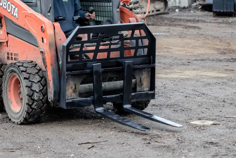Express Steel Quick Attach Pallet Forks | Fork Length 36"–48" | Frame Width 45.5" | 15–25 Gpm | For Skid Steers 1