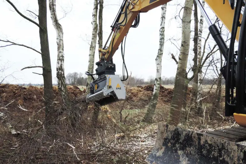 Fae | Dml/Hy & Dml/Hy/Vt Forestry Mulcher | Model 75 To 125 | Width 31″ To 49″ | Shreds Up To 4.7" Inches Diameter | Machine Size 5 To 13 Ton | For Excavators 1