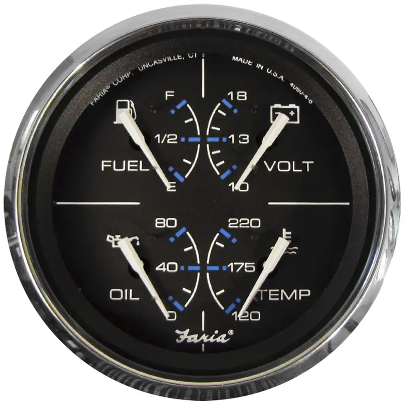 Faria Chesapeake Black 4" Multifunction Gauge [33751] 1