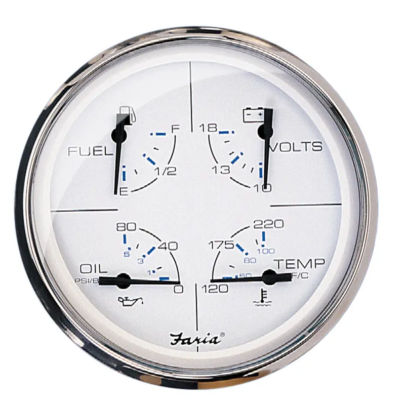 Faria Chesapeake White Ss 5" Multifunction Gauge [33864] 1