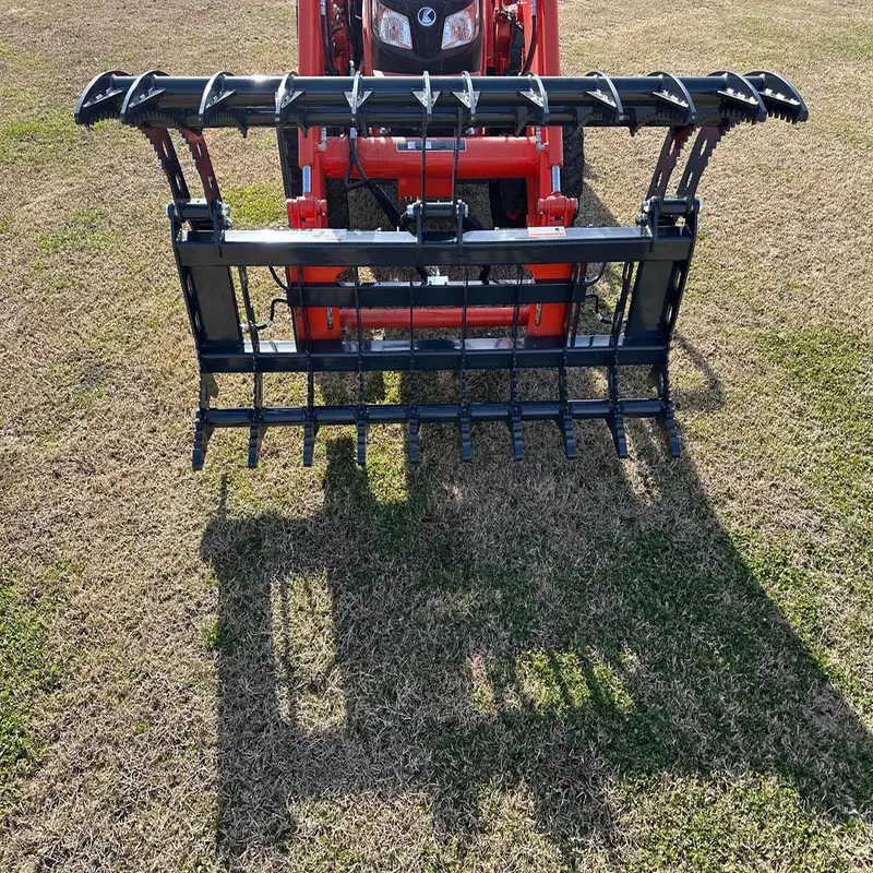 Farm-Maxx Hd Rake Grapple | Frkg Series | Size 56" To 74" |  5-20 Gpm | For Skid Steers 1