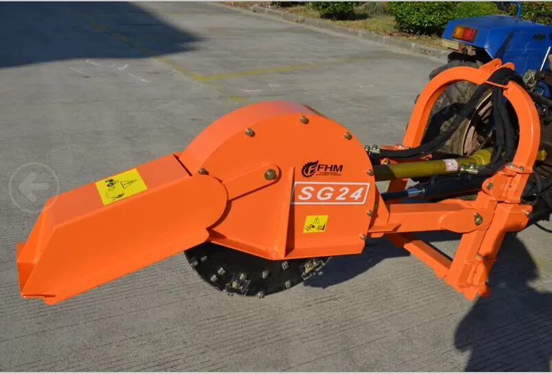 Farmer Helper | 2-Way Hydraulic Stump Grinder | Model Fh-Sg24-Pro | 24" Cutting Wheel | Dual Direction Carbide Teeth | Horsepower 30 To 50 Hp | For Tractors 1