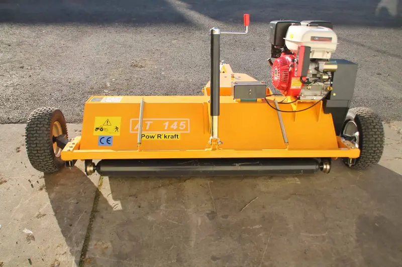 Farmer Helper Gas At Towable Flail Mower | Model Pk-At145e | Mowing Deck Width 59" | Gas Engine 15 Hp | For Atvs/Utvs & Tractors 1