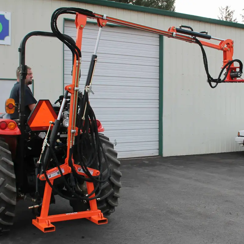 Farmer Helper Hydraulic Boom W/ 6′ Sickle Brush Mower | Model Fh-Brm180 | Brush Mower Width 72" | Horsepower 30–60 Hp | For Tractors 1