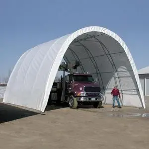 Farmtek | Clearspan High Boy Building System | Width 26' | Height 21'8" | Lengths 30' To 80' | Poly Cover | For Large Equipment & Vehicles 1