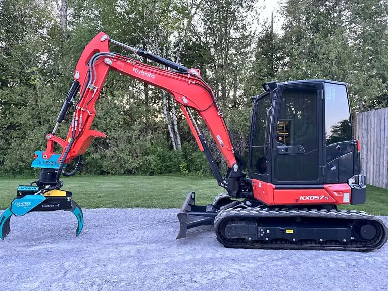 Ferntree Eagleclaw Grapple Saw & Thumm Rotator | Model Uni 1.1 – 1.7 | Height 38"–68" | Jaw Depth 17"–27" | Machine Size 1.5–20 Tons  | For Excavators 1