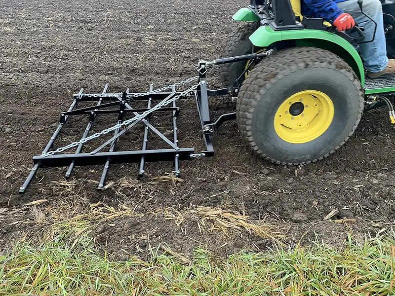 Field Tuff 3Pt 6' Spike Drag Harrow – 72" Working Width, Category 1 Compatible | Horsepower 25–45 Hp | For Tractors 1