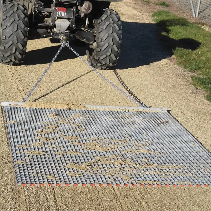 Field Tuff 4.5' X 5' Drag Mat – Galvanized Steel Mesh- Tow-Behind Design | For Atvs/ Utvs / Utility Tractors 1