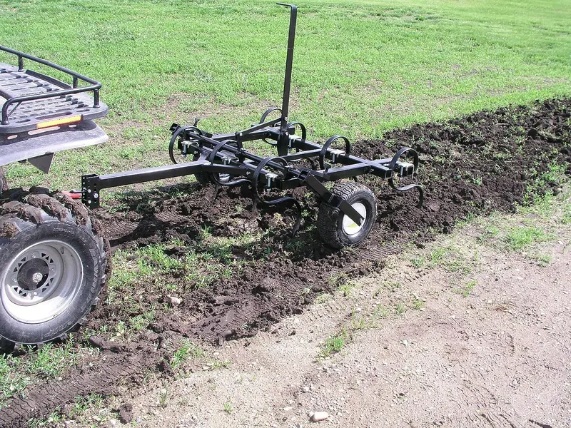 Field Tuff 48" Wide Atv Cultivator – 7 Shanks, Model Atv-470 | Towing Power 500Cc / 20-30 Hp | For Atvs, Utvs & Utility Tractors 1