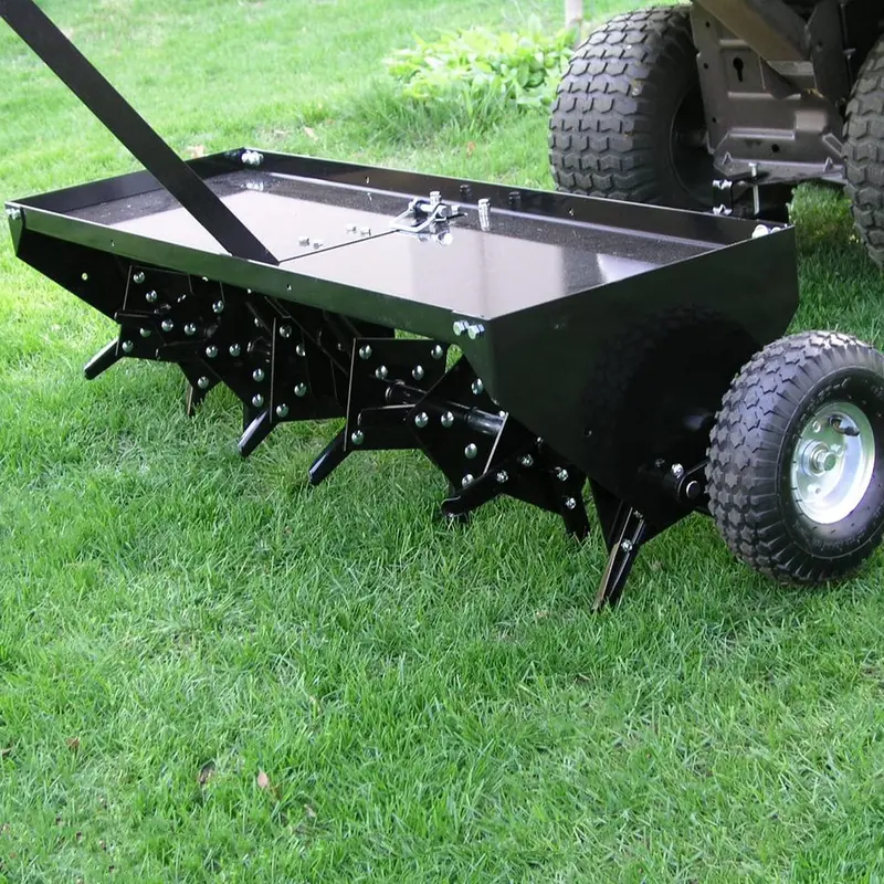 Field Tuff 48" Wide Plug-Style Aerator – 32 Coring Plugs, Tow-Behind Design | Horsepower 16+ Hp | For Atvs, Utvs & Lawn Tractors 2