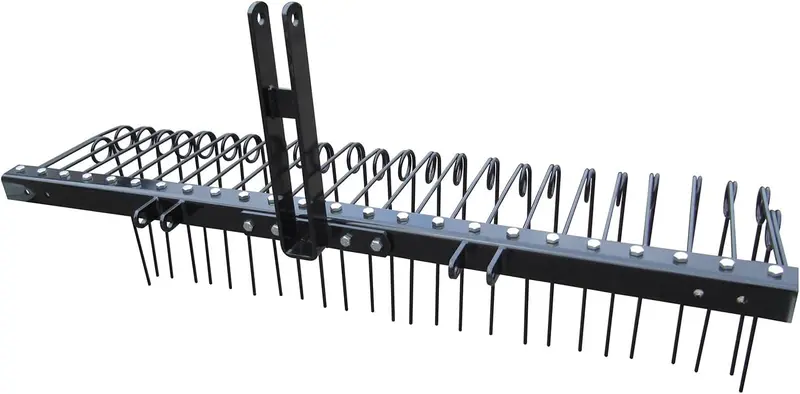 Field Tuff 60" 3-Point Pine Straw Rake – 26 Spring Steel Tines | Horsepower 20–45 Hp | For Tractors 1