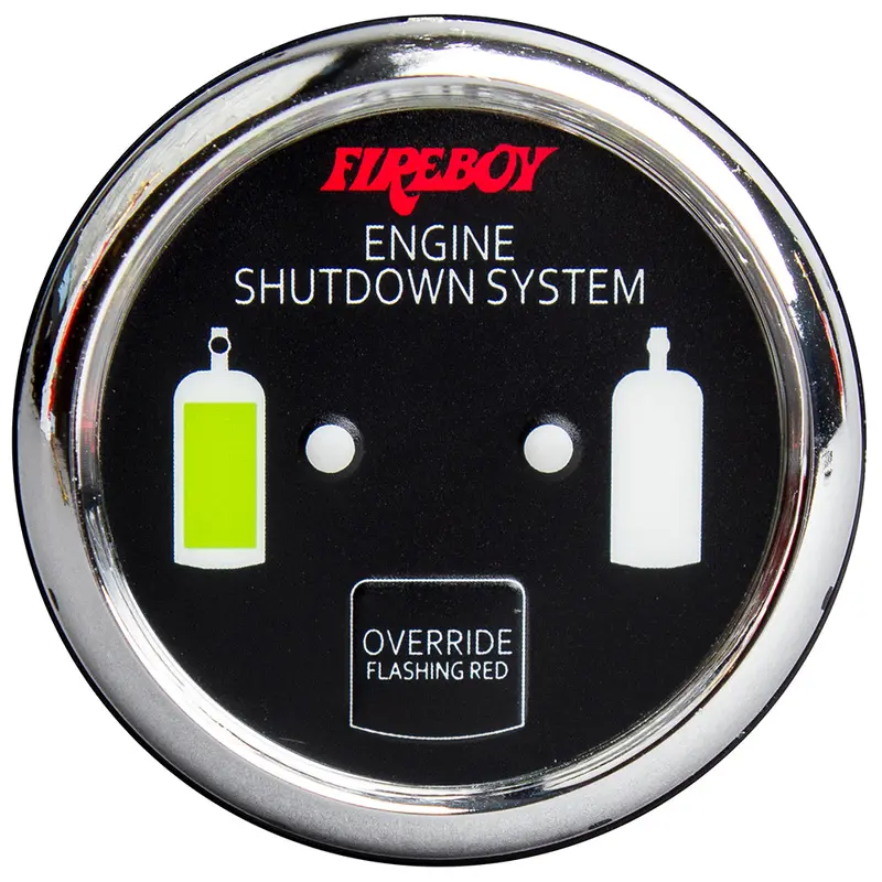 Fireboy-Xintex Deluxe Helm Display W/Gauge Body, Led  Color Graphics F/Engine Shutdown System - Chrome Bezel Display [Du-Rch-20-R] 1