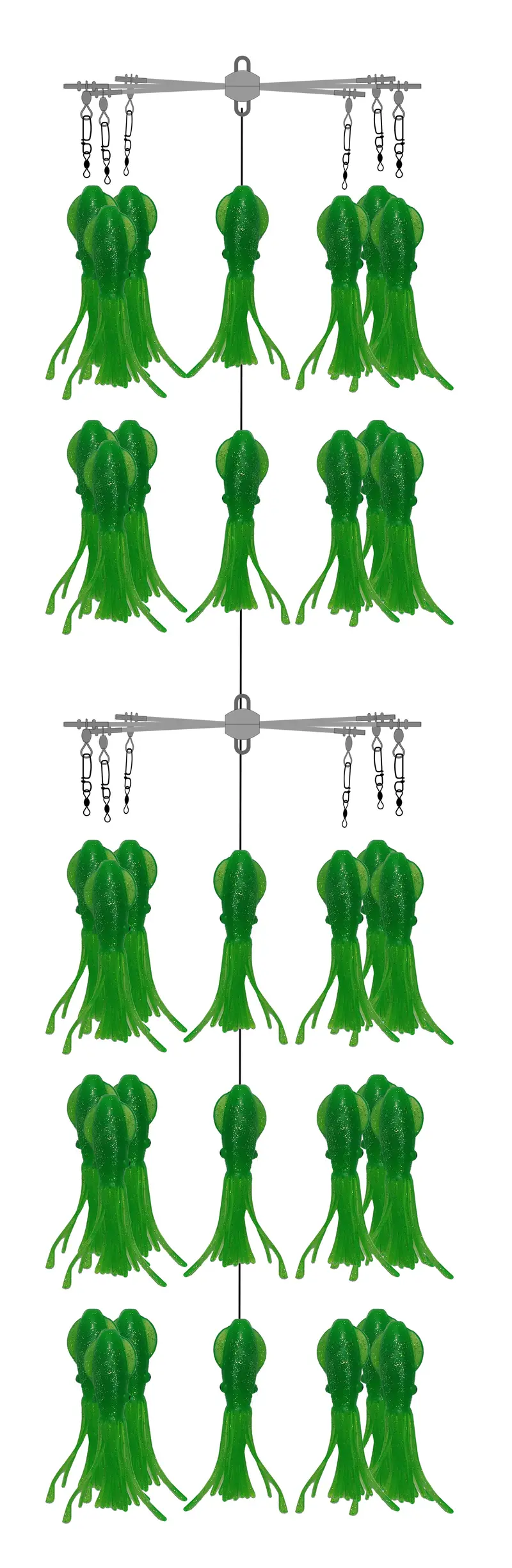 Fish Razr Tackle Bucket Dredge With (66) Phat Squid | Two-Tier Bucket Dredge 2