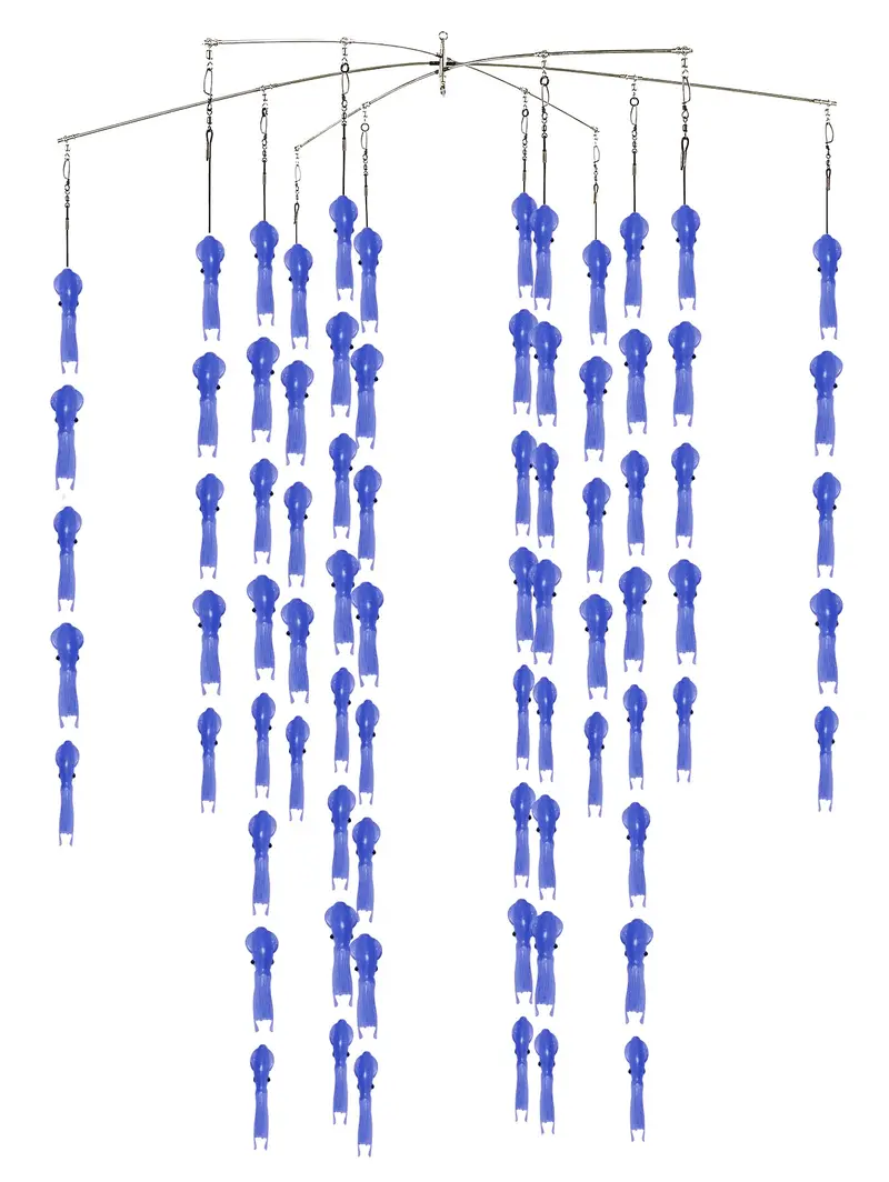 Fish Razr Tackle Compact Phat Dredge With 80 Phat Squid | 28" Heavy-Duty Dredge Bar 1