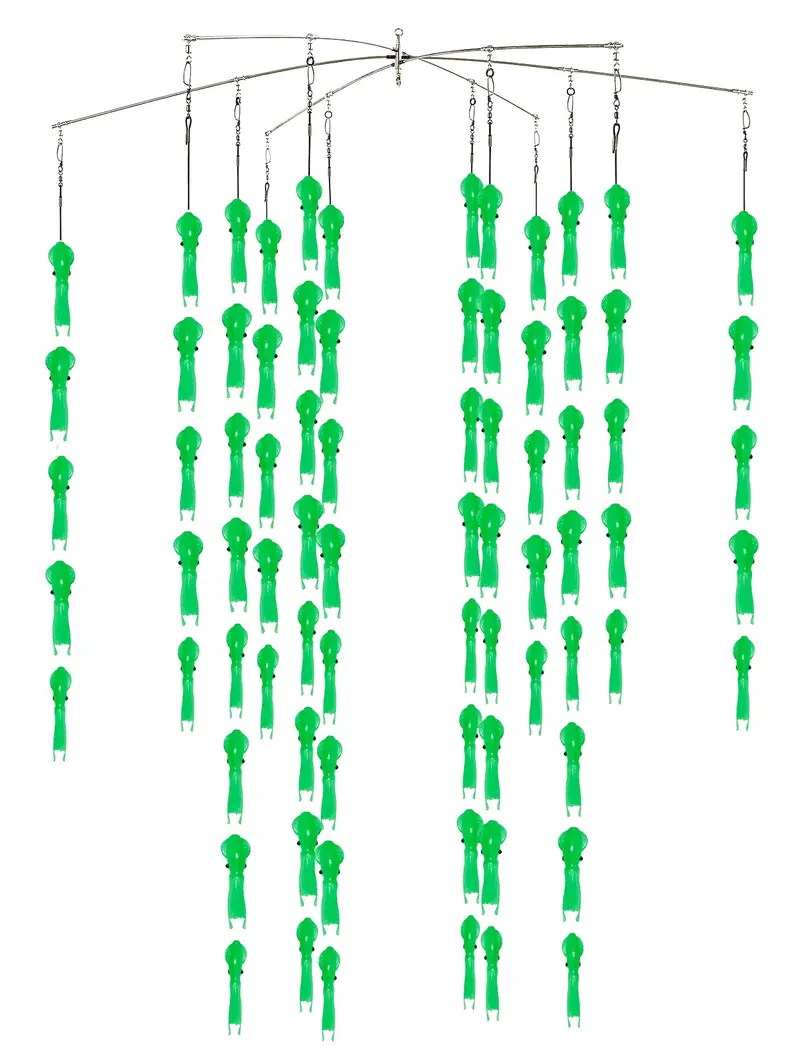 Fish Razr Tackle Compact Phat Dredge With 80 Phat Squid | 28" Heavy-Duty Dredge Bar 2