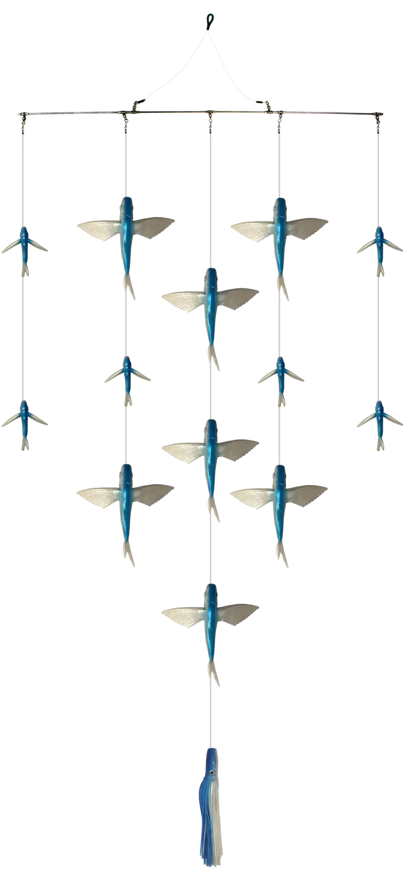 Fish Razr Tackle Flying Fish Spreader Bar Kit |  Length 36" (Braced Spreader Bar) + 5' Center Drop | For Targeting Tuna & Other Pelagic Game Fish 1