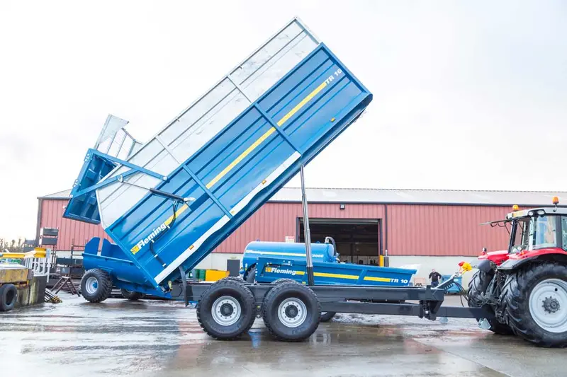 Fleming 16 Ton Monocoque Tipping Trailer | Model Tr16 | Width 8' | 80-100 Hp | For Tractors & Loaders 1