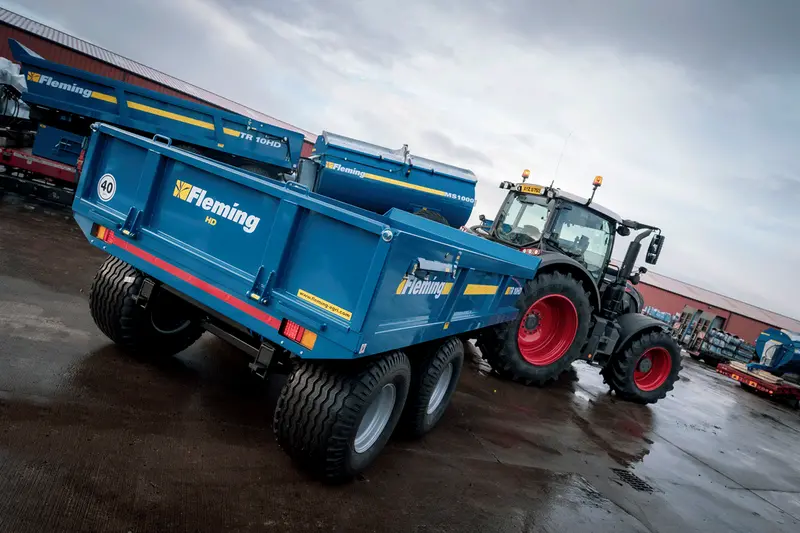 Fleming 8' Fleming Tr10hd Dump Trailer | Width 96" | Capacity 10 Ton | 25-60 Gpm | 40-60 Hp | For Skid Steer, Tractor & Loaders 2