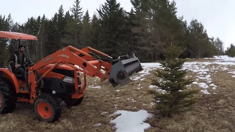 Forax Heavy Duty Mulcher | Model Hd72 | Cutting Width 72"| 50Hp | For Tractor Universal Skid-Steer Mount 1
