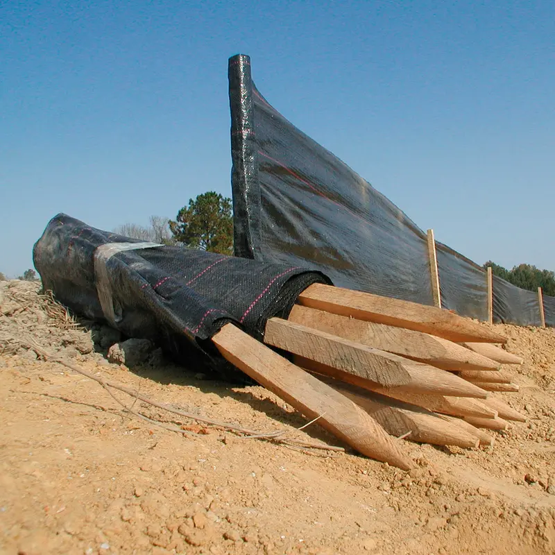 Forestry Supplies Silt Fence, 60G, 2’W X 100’L, Pre-Assembled W/ 3’ Wood Stakes 1