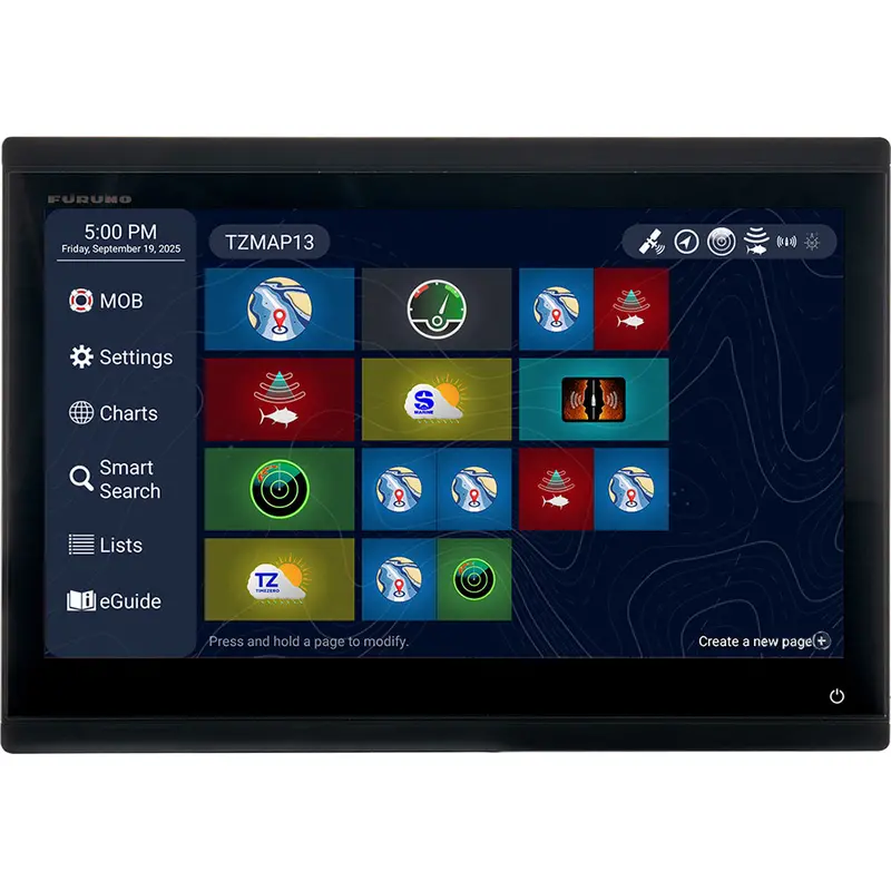 Furuno Tzmap13 Mfd Combo Fishfinder/Chartplotter [Tzmap13] 1
