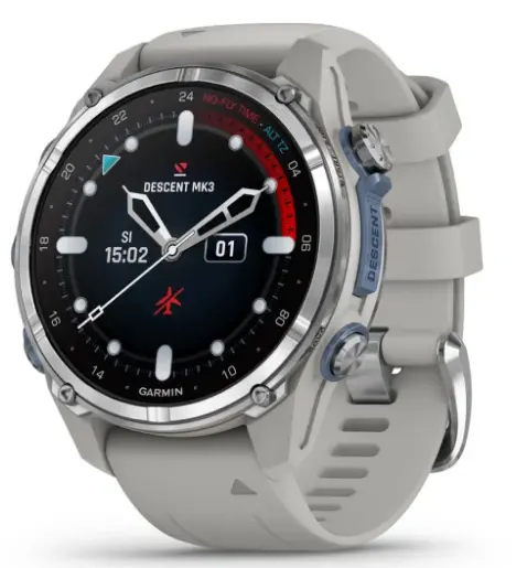 Garmin Dive Computer Smartwatch | Model Descent™ Mk3 | Case Size 43Mm | Amoled Display | 200M Dive Rating | Dive Mode Battery Up-To 30Hr 1