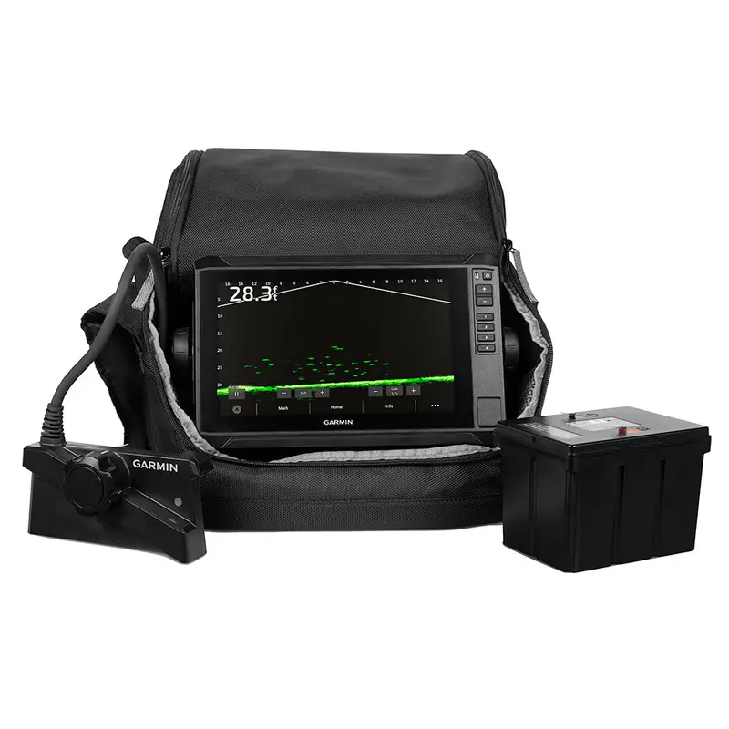 Garmin Echomap Uhd2 93Sv Livescope Plus Ice Fishing Bundle Li W/Echomap Uhd2 93Sv, Livescope Plus System  Lithium-Ion Battery [010-02688-35] 1