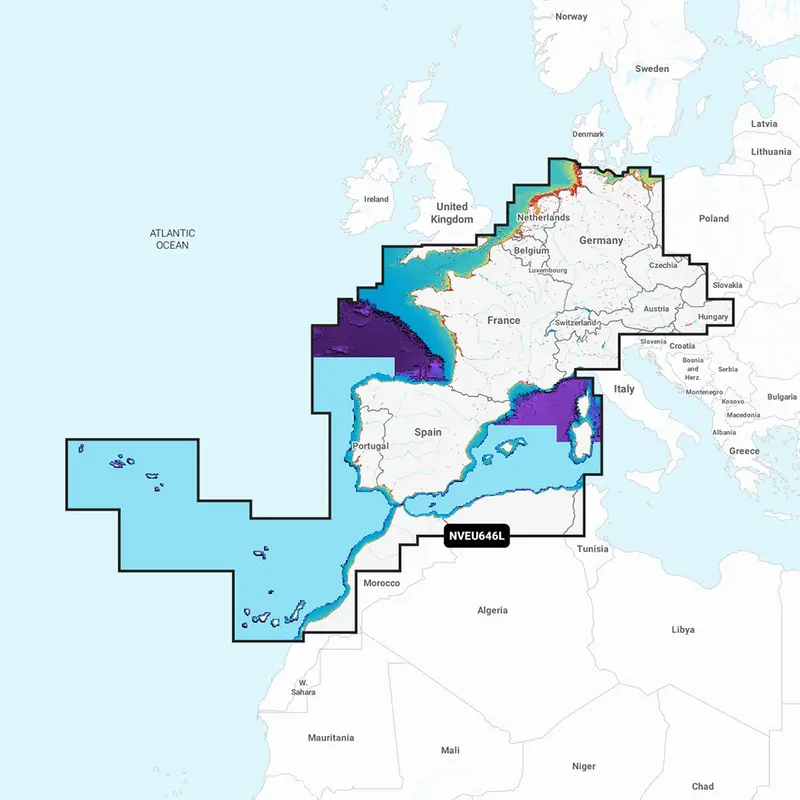 Garmin Navionics Vision+ Nveu646l Europe, Central  West [010-C1275-00] 1