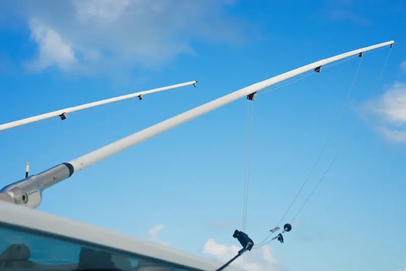 Gemlux | Bluewater Fixed-Length Externally Rigged Carbon Fiber Outriggers | Model Er-Dk-18-B-O2 | Length 18' | 5.25 Lb Lightweight | For 22' Outrigger Poles & Offshore Fishing Boats 2