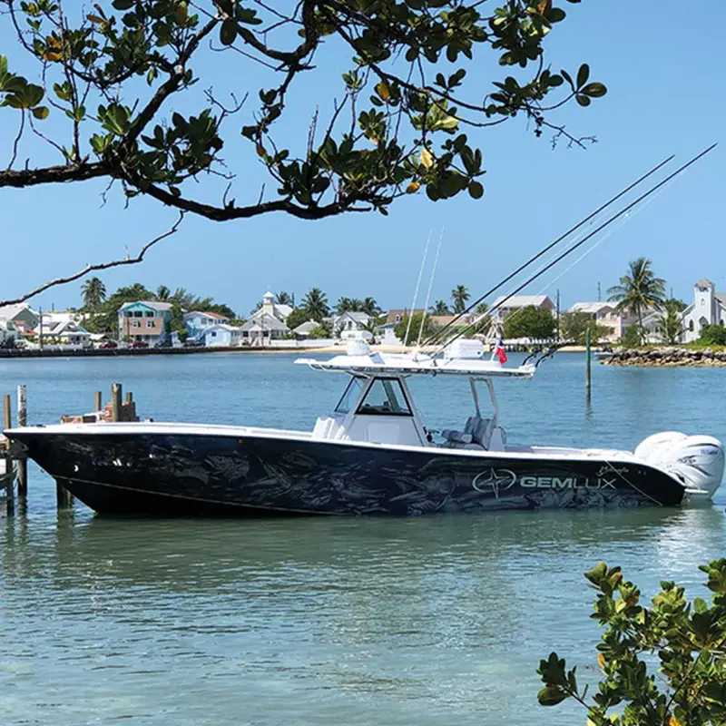 Gemlux | Bluewater Internal Carbon Fiber Outrigger Pair | Model Ir-Dk-18-B-O2 | 18' & 22' Length | 10.45 Lb Uv-Stable Line | For 22' Outrigger Poles 1