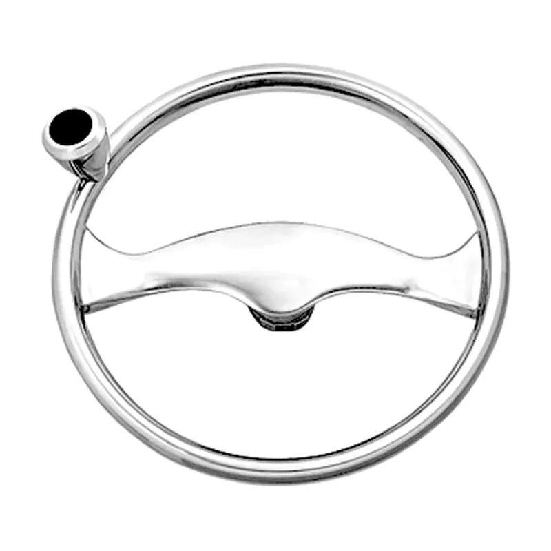Gemlux | Bluewater Steering Wheel With Knob | Model 150207 | 13” Diameter | Weight 8.35 Lbs | Investment Cast Stainless Steel | For Pontoon, Ski, And Freshwater Boats 1