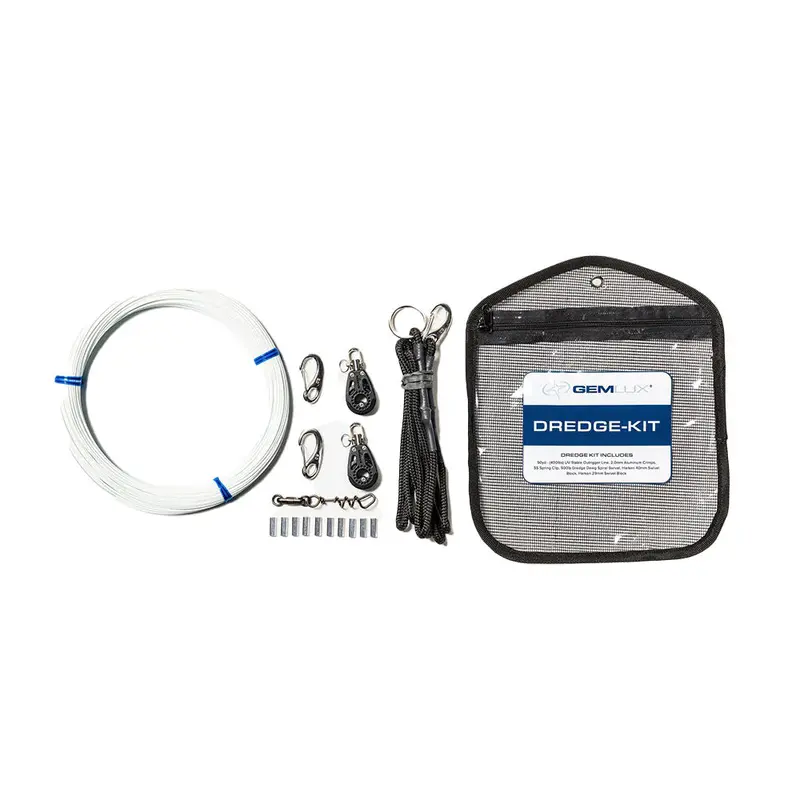 Gemlux | Dredge Rigging Kit | Model Or-Rk-5B & Or-Rk-5W | Line Length 50 Yards | 400 Lb Strength | For Offshore Fishing Boats 1