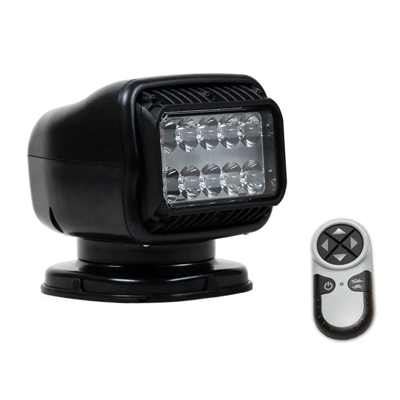 Golight Gt Series Led Hybrid Light Permanent Mount W/Hardwired Dash Mount Remote - 12V - Black [20218Gt] 1