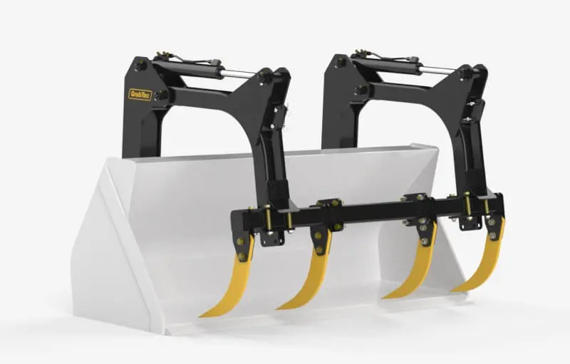 Grabtec Backhoe Grapples | Gb Series | Width 71", 77", 83" & 89" Inches | Oil Flow Range 15-25 Gpm | For Skid Steers 1