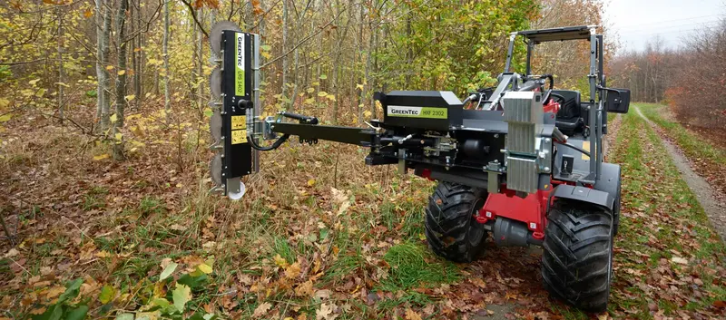 Greentec Limb Trimmer Tractor Loader Mount | Model Puma 2303 With Quadsaw Lrs 1402 | Working Width 4' 7" Ft | Horsepower 75-90 Hp | For Tractors 1