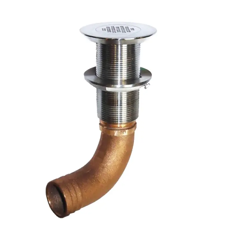 Groco 1-1/4" Hose Barb Stainless 45 Degree Deck Drain [Scus-1245] 1