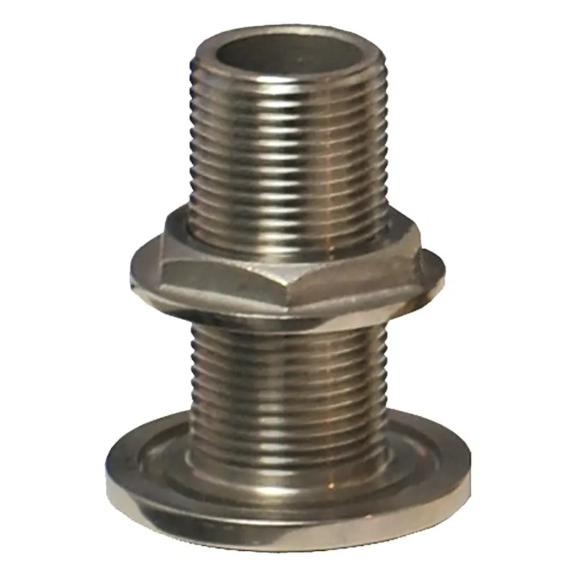 Groco 1/2" Nps Npt Combo Stainless Steel Thru-Hull Fitting W/Nut [Th-500-Ws] 1