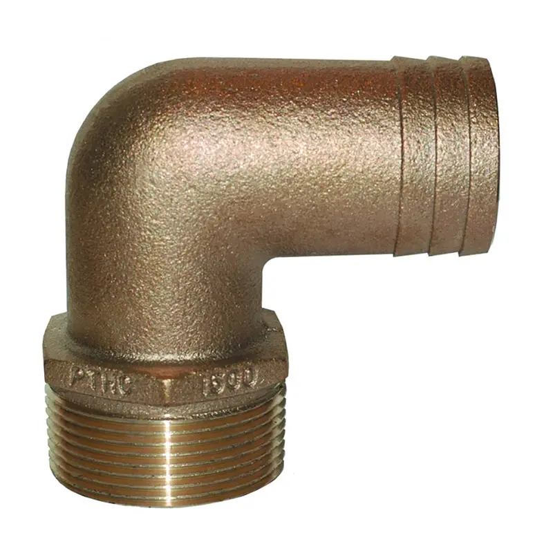 Groco 1/2" Npt Bronze 90 Degree Pipe To 1/2"-5/8" Id Hose [Pthc-5062] 1