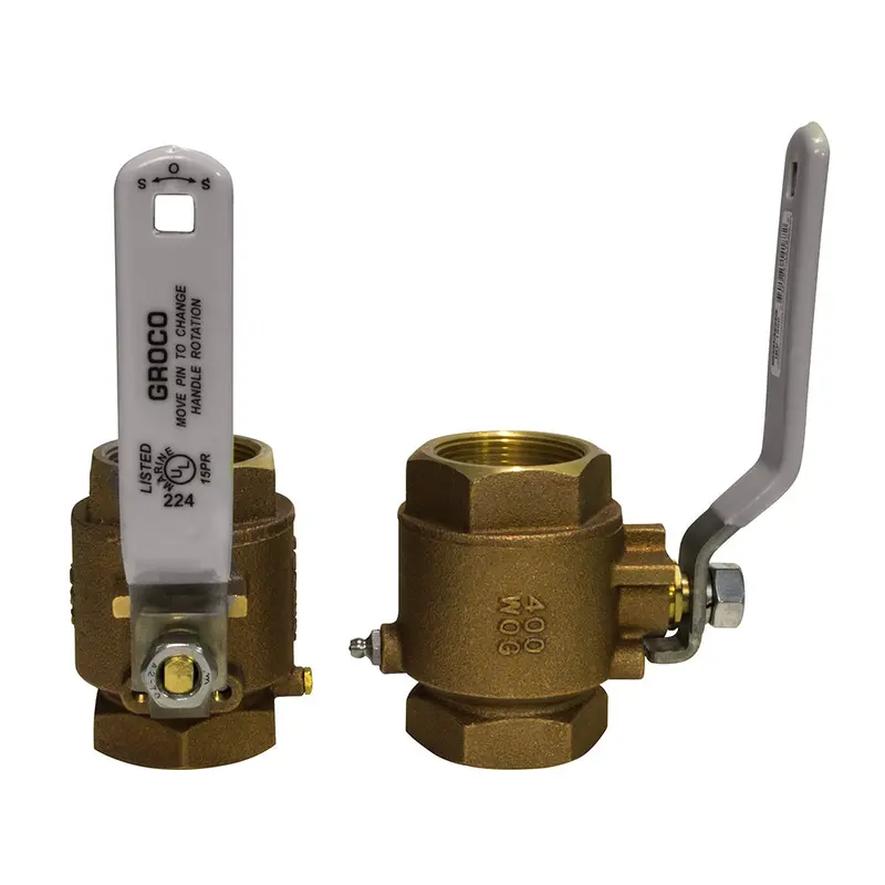 Groco 1/2" Npt Bronze In-Line Ball Valve [Ibv-500] 1
